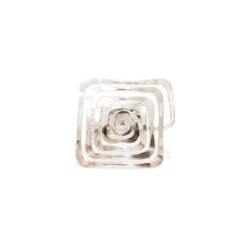 Load image into Gallery viewer, Spiral Square | Earrings, Pendant, Bracelet, Scarf Pin, Scarf Ring
