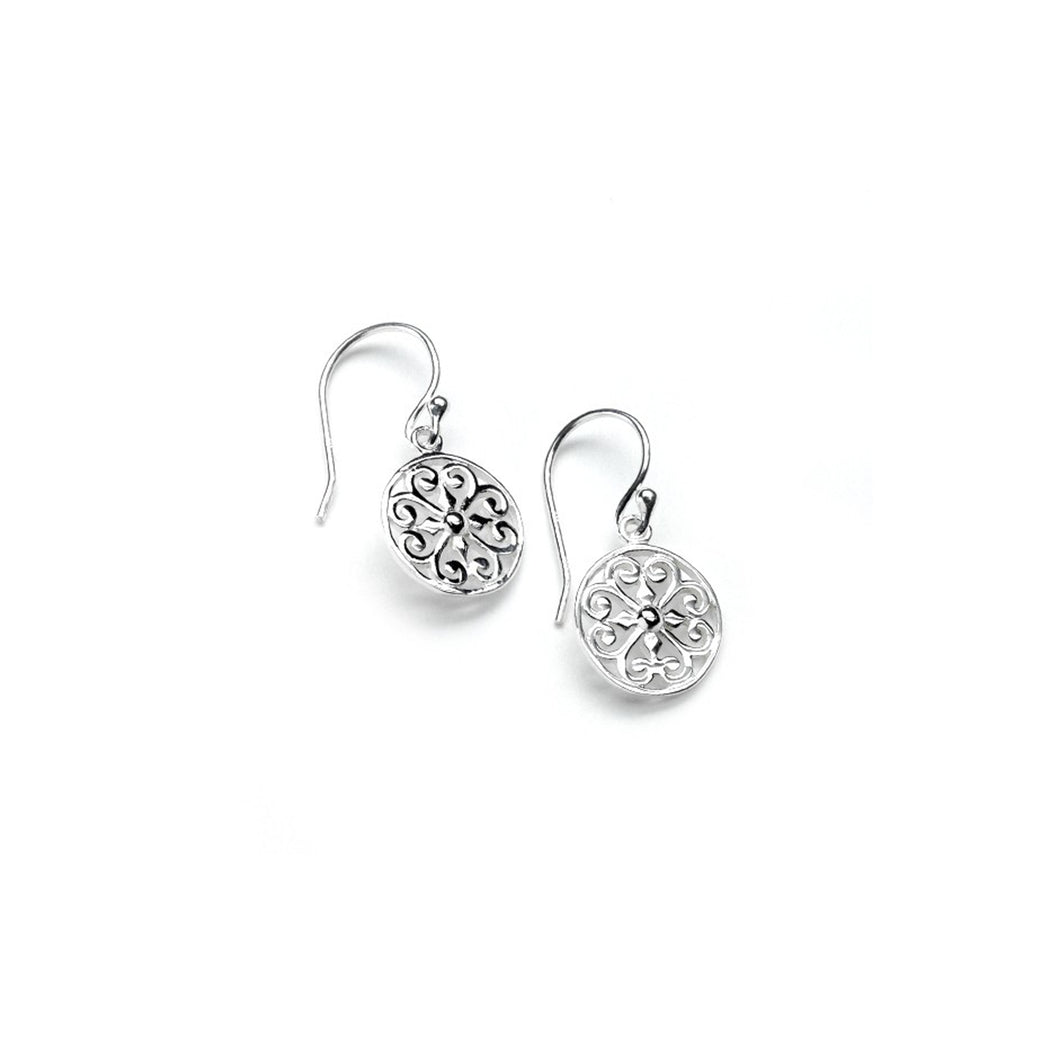 Round Heart Scroll Earrings