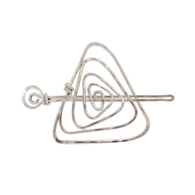 Load image into Gallery viewer, Spiral Triangle | Scarf Pin
