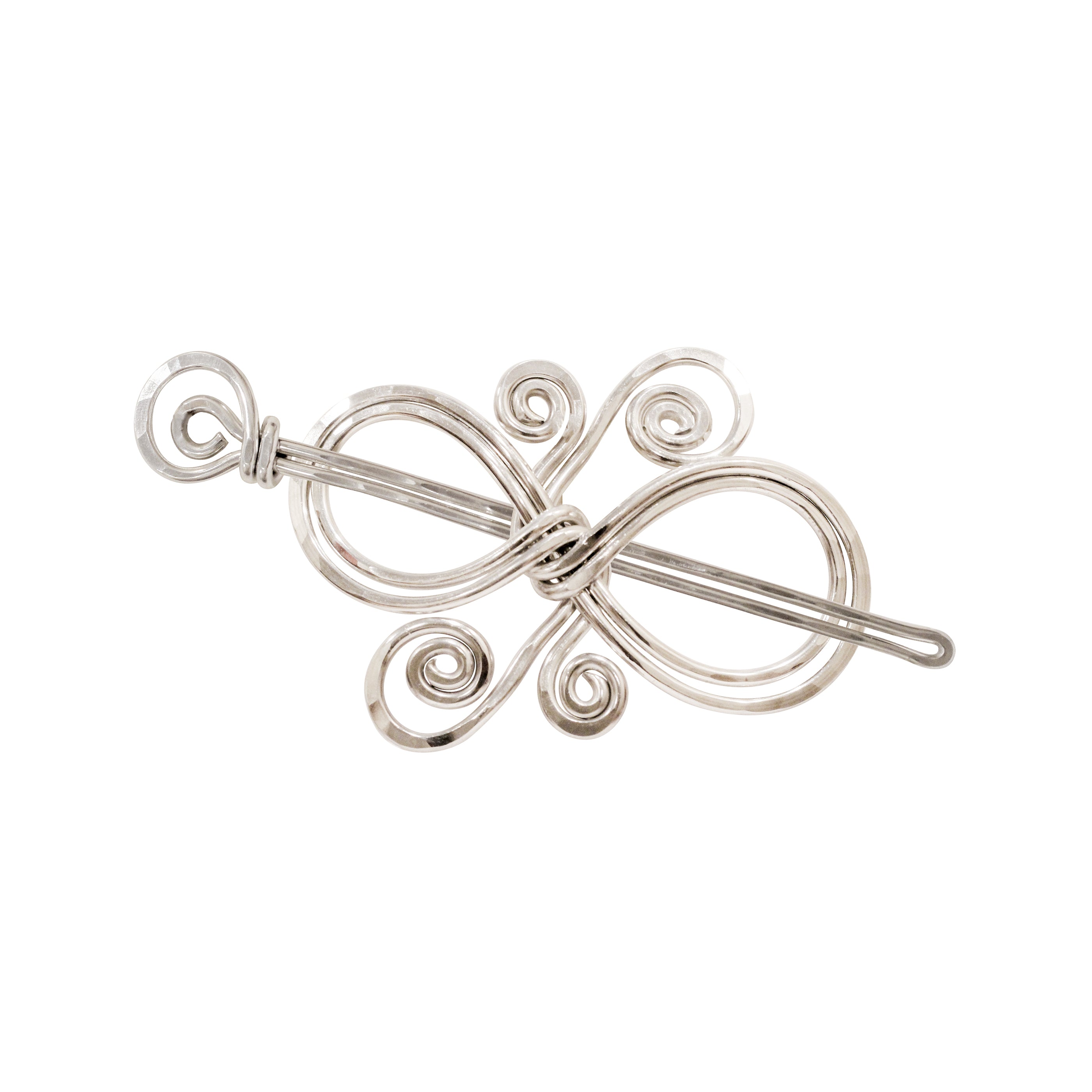 Dream | Scarf Pin – Silver Silk & Beads